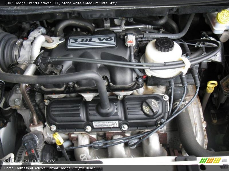 Stone White / Medium Slate Gray 2007 Dodge Grand Caravan SXT