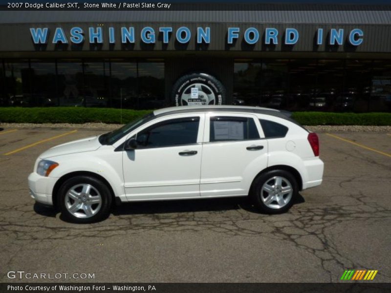 Stone White / Pastel Slate Gray 2007 Dodge Caliber SXT