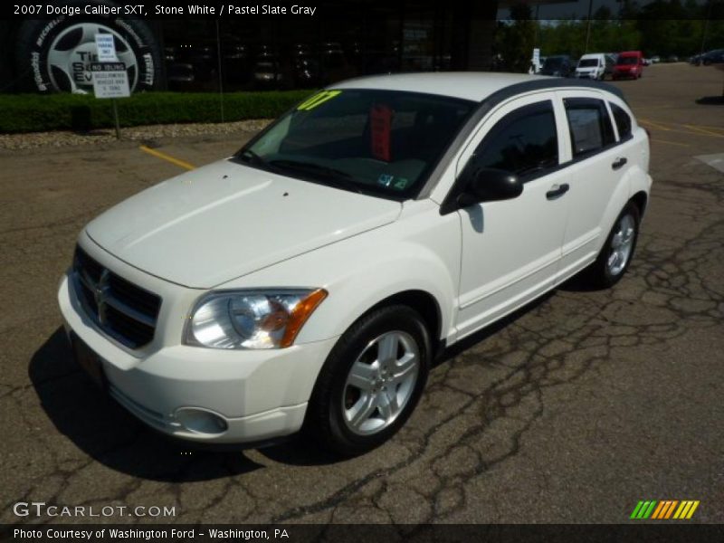Stone White / Pastel Slate Gray 2007 Dodge Caliber SXT