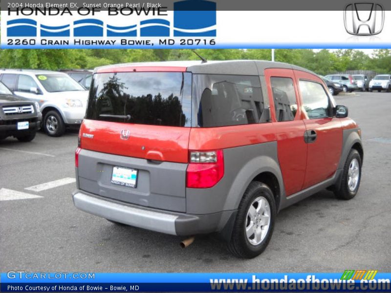 Sunset Orange Pearl / Black 2004 Honda Element EX