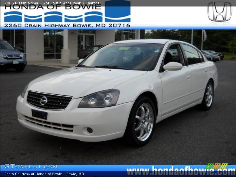 Satin White Pearl / Charcoal 2006 Nissan Altima 2.5 SL