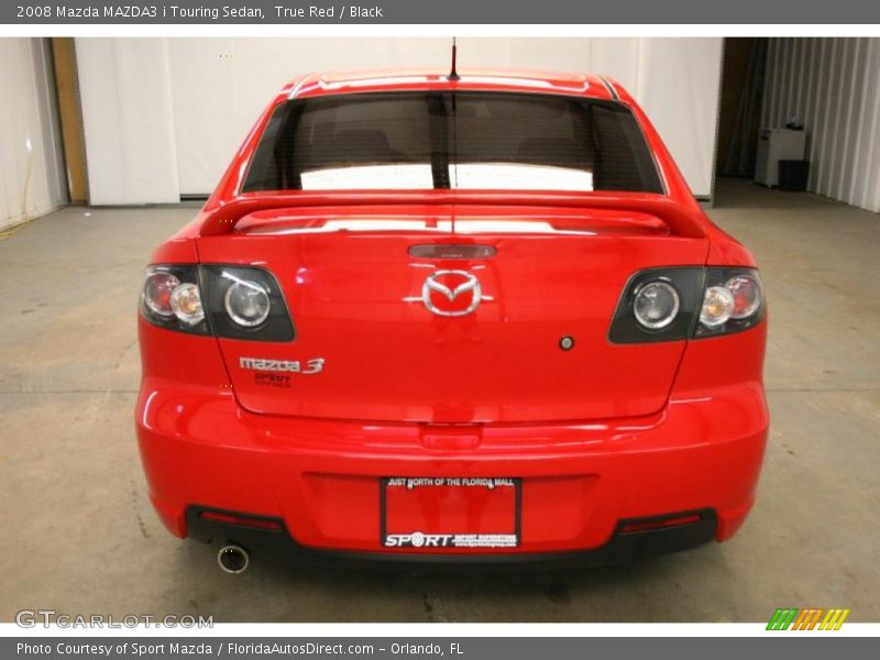True Red / Black 2008 Mazda MAZDA3 i Touring Sedan