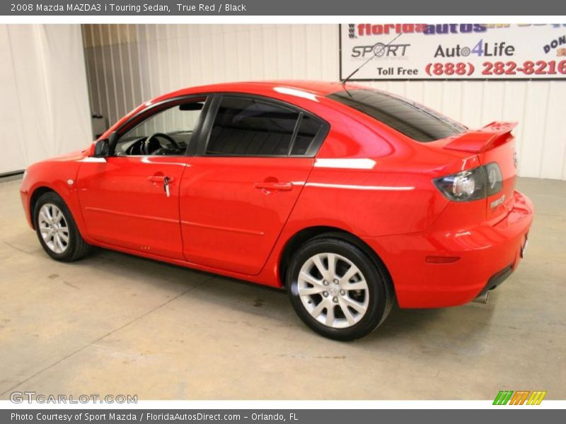 True Red / Black 2008 Mazda MAZDA3 i Touring Sedan