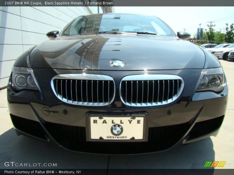 Black Sapphire Metallic / Portland Brown 2007 BMW M6 Coupe
