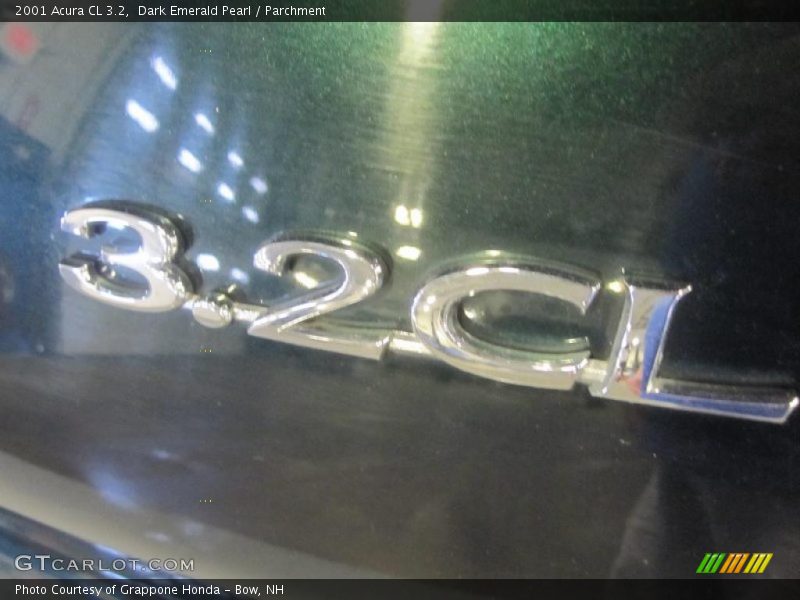 Dark Emerald Pearl / Parchment 2001 Acura CL 3.2