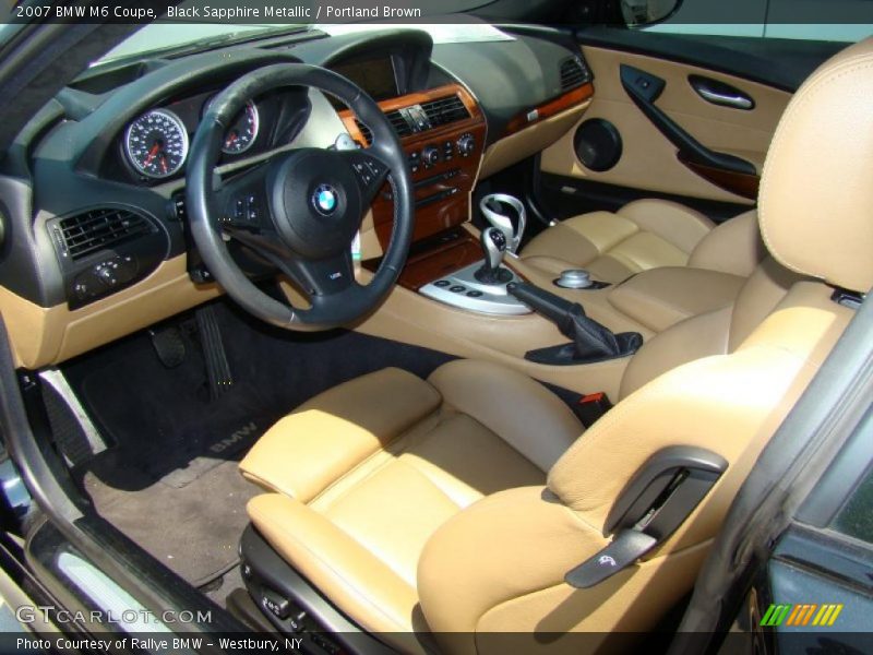 Black Sapphire Metallic / Portland Brown 2007 BMW M6 Coupe
