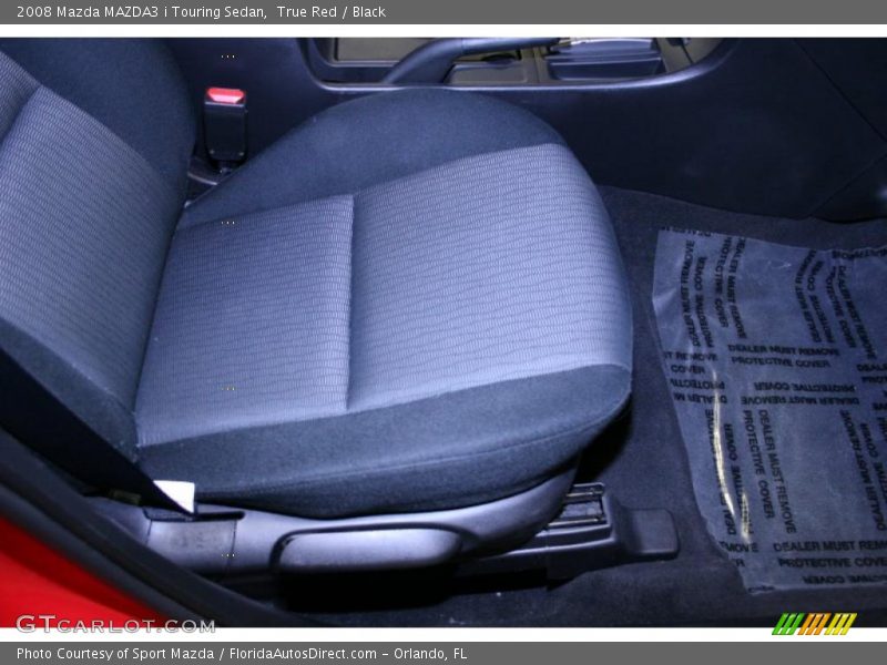 True Red / Black 2008 Mazda MAZDA3 i Touring Sedan