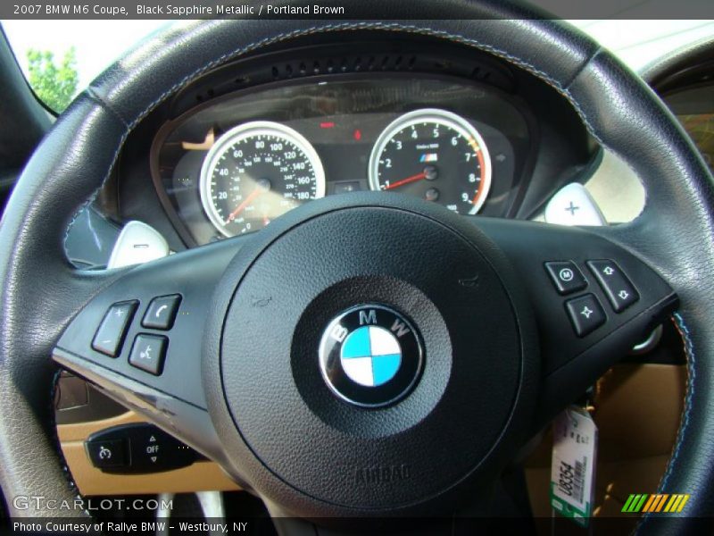 Black Sapphire Metallic / Portland Brown 2007 BMW M6 Coupe
