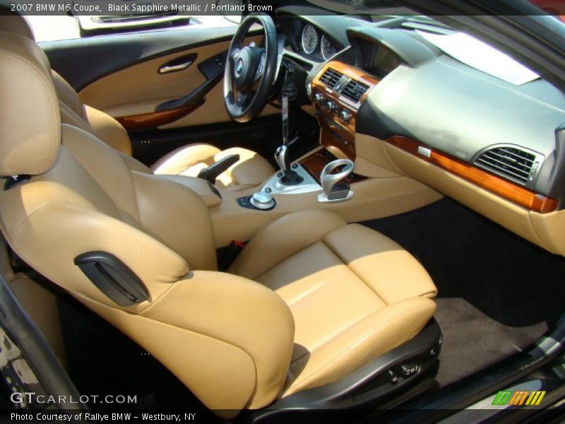 Black Sapphire Metallic / Portland Brown 2007 BMW M6 Coupe
