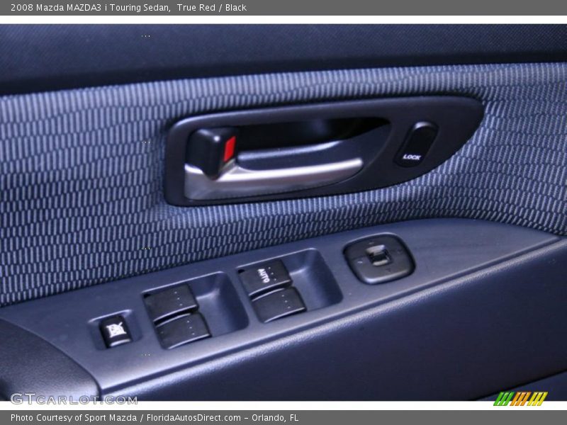 True Red / Black 2008 Mazda MAZDA3 i Touring Sedan