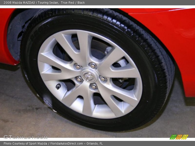 True Red / Black 2008 Mazda MAZDA3 i Touring Sedan