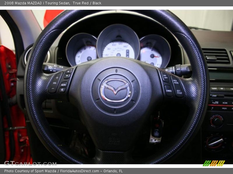 True Red / Black 2008 Mazda MAZDA3 i Touring Sedan