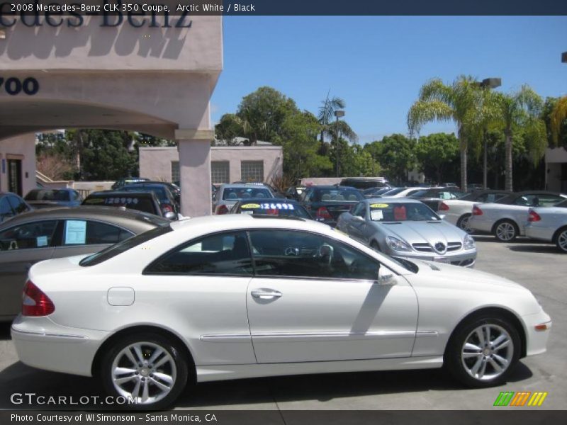 Arctic White / Black 2008 Mercedes-Benz CLK 350 Coupe