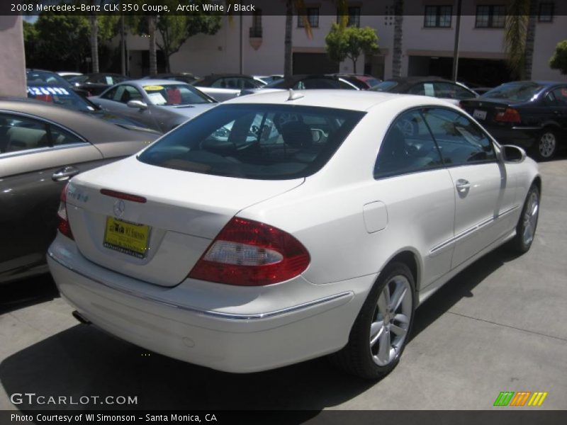 Arctic White / Black 2008 Mercedes-Benz CLK 350 Coupe