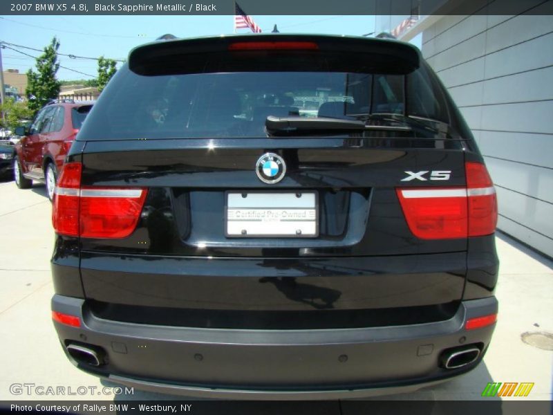 Black Sapphire Metallic / Black 2007 BMW X5 4.8i
