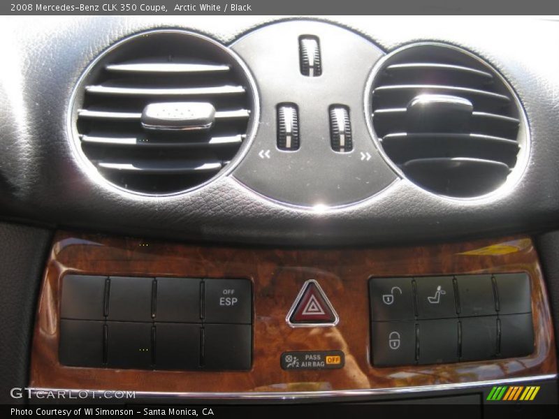 Arctic White / Black 2008 Mercedes-Benz CLK 350 Coupe