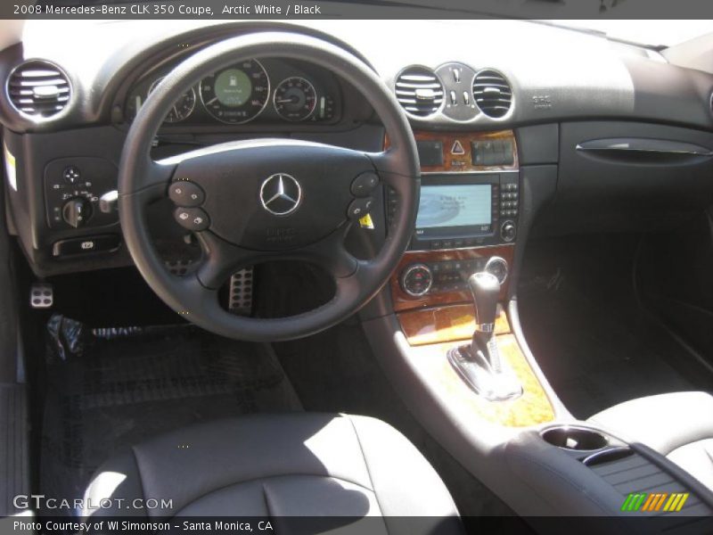 Arctic White / Black 2008 Mercedes-Benz CLK 350 Coupe