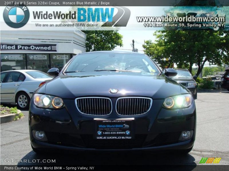 Monaco Blue Metallic / Beige 2007 BMW 3 Series 328xi Coupe
