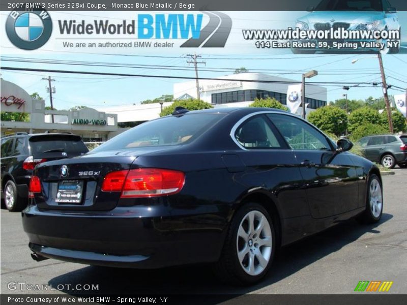 Monaco Blue Metallic / Beige 2007 BMW 3 Series 328xi Coupe