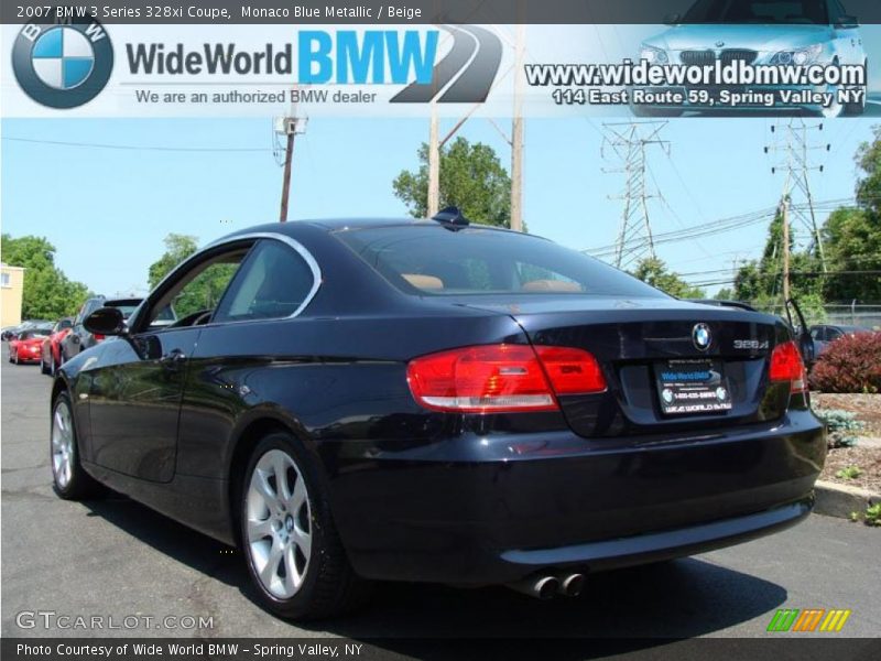 Monaco Blue Metallic / Beige 2007 BMW 3 Series 328xi Coupe