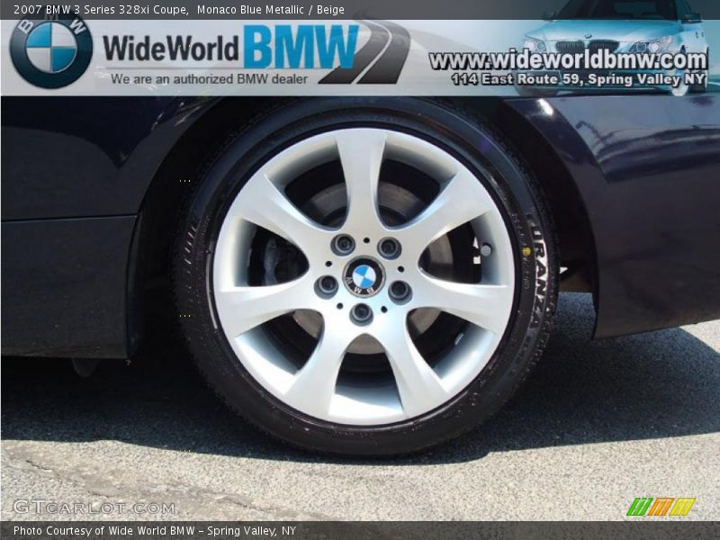 Monaco Blue Metallic / Beige 2007 BMW 3 Series 328xi Coupe