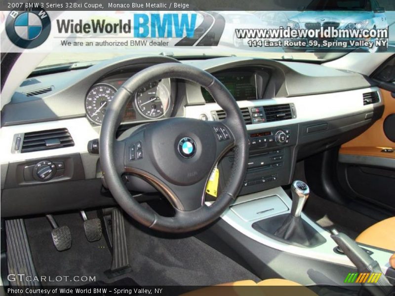 Monaco Blue Metallic / Beige 2007 BMW 3 Series 328xi Coupe