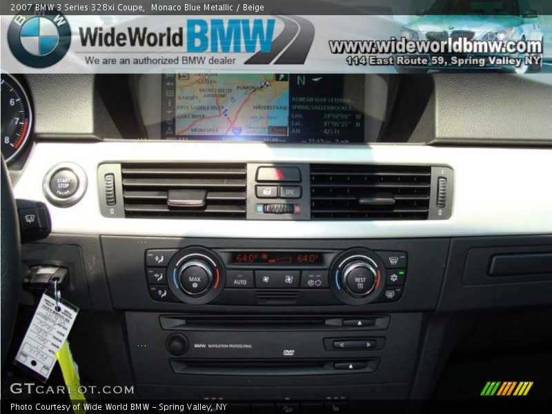 Monaco Blue Metallic / Beige 2007 BMW 3 Series 328xi Coupe