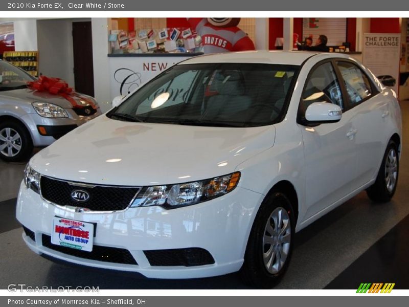 Clear White / Stone 2010 Kia Forte EX