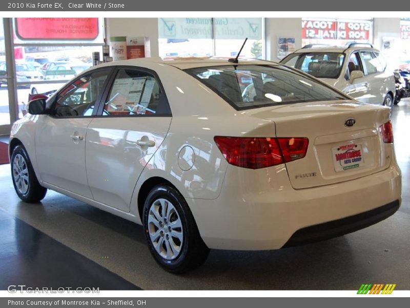 Clear White / Stone 2010 Kia Forte EX