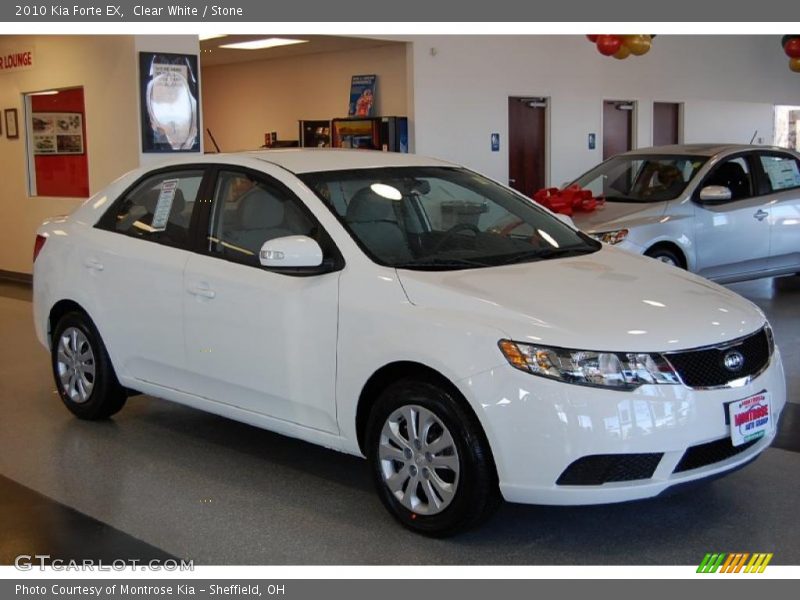 Clear White / Stone 2010 Kia Forte EX