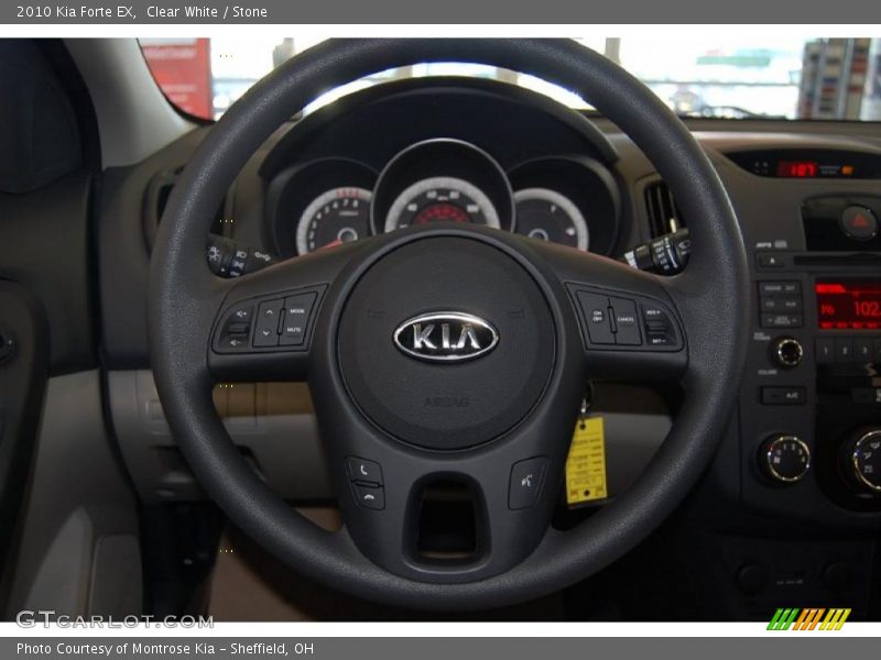 Clear White / Stone 2010 Kia Forte EX