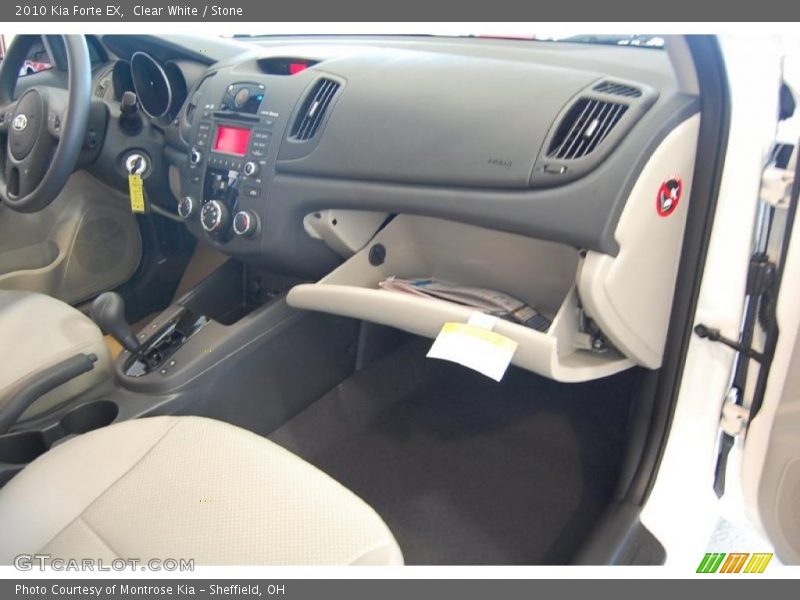 Clear White / Stone 2010 Kia Forte EX