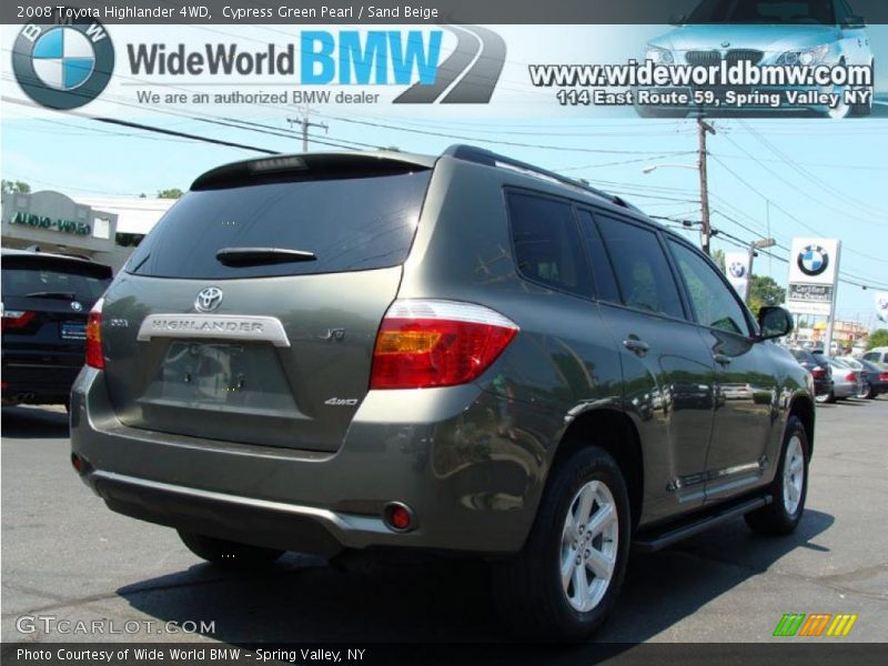Cypress Green Pearl / Sand Beige 2008 Toyota Highlander 4WD