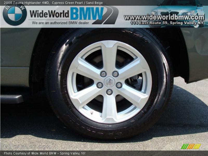 Cypress Green Pearl / Sand Beige 2008 Toyota Highlander 4WD