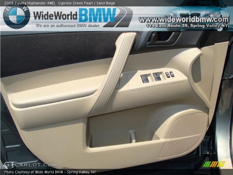 Cypress Green Pearl / Sand Beige 2008 Toyota Highlander 4WD