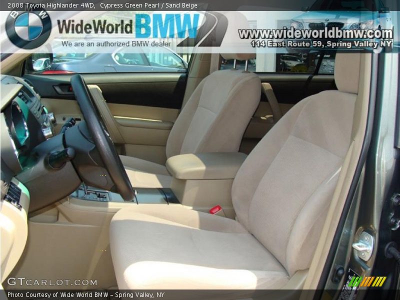 Cypress Green Pearl / Sand Beige 2008 Toyota Highlander 4WD