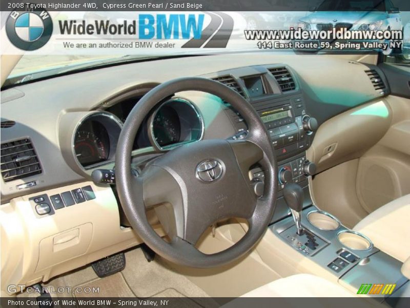 Cypress Green Pearl / Sand Beige 2008 Toyota Highlander 4WD