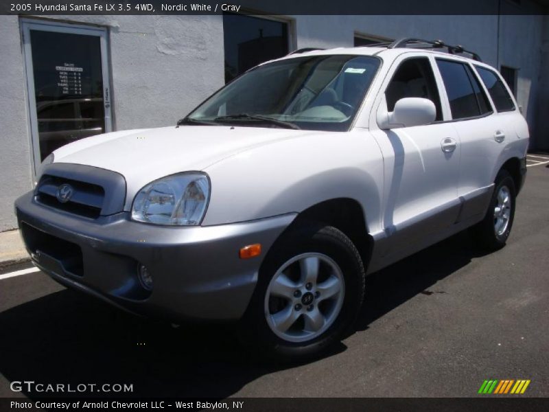 Nordic White / Gray 2005 Hyundai Santa Fe LX 3.5 4WD