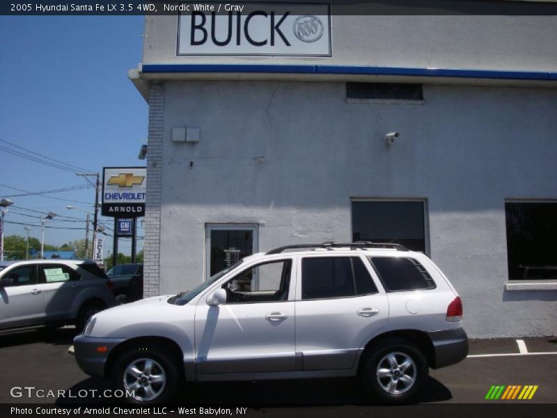 Nordic White / Gray 2005 Hyundai Santa Fe LX 3.5 4WD