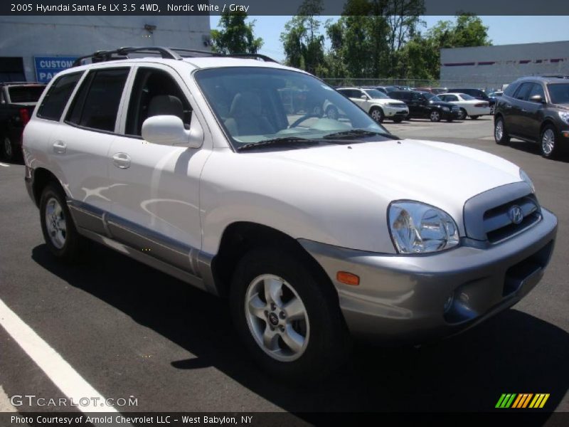 Nordic White / Gray 2005 Hyundai Santa Fe LX 3.5 4WD