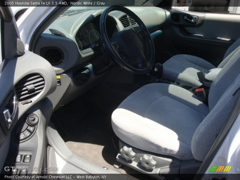 Nordic White / Gray 2005 Hyundai Santa Fe LX 3.5 4WD