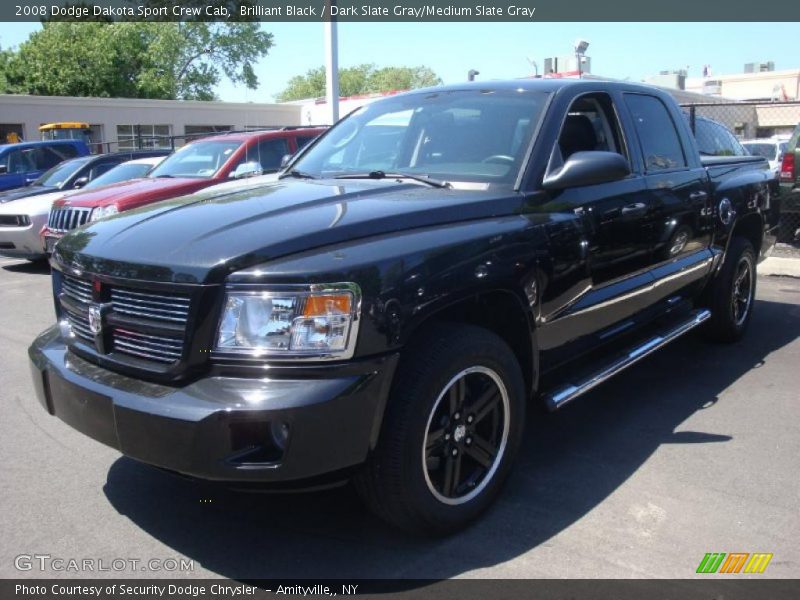 Brilliant Black / Dark Slate Gray/Medium Slate Gray 2008 Dodge Dakota Sport Crew Cab