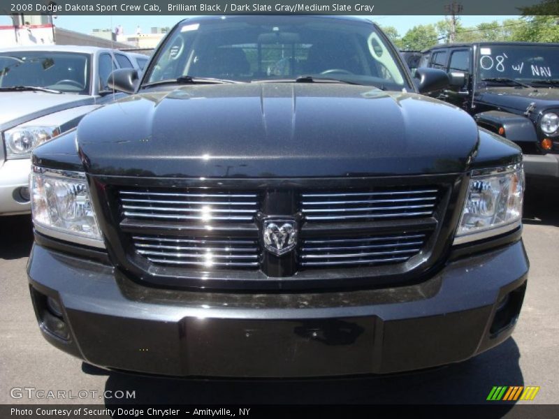 Brilliant Black / Dark Slate Gray/Medium Slate Gray 2008 Dodge Dakota Sport Crew Cab