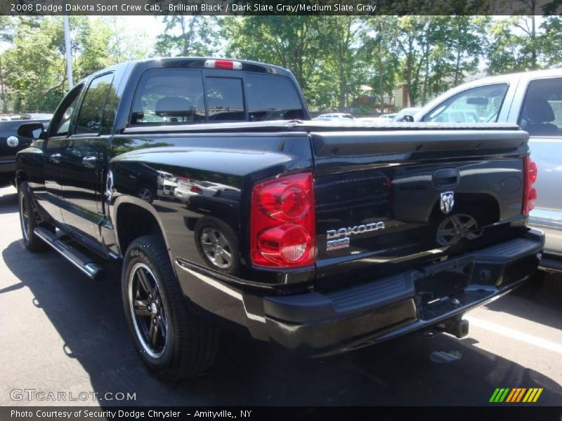 Brilliant Black / Dark Slate Gray/Medium Slate Gray 2008 Dodge Dakota Sport Crew Cab