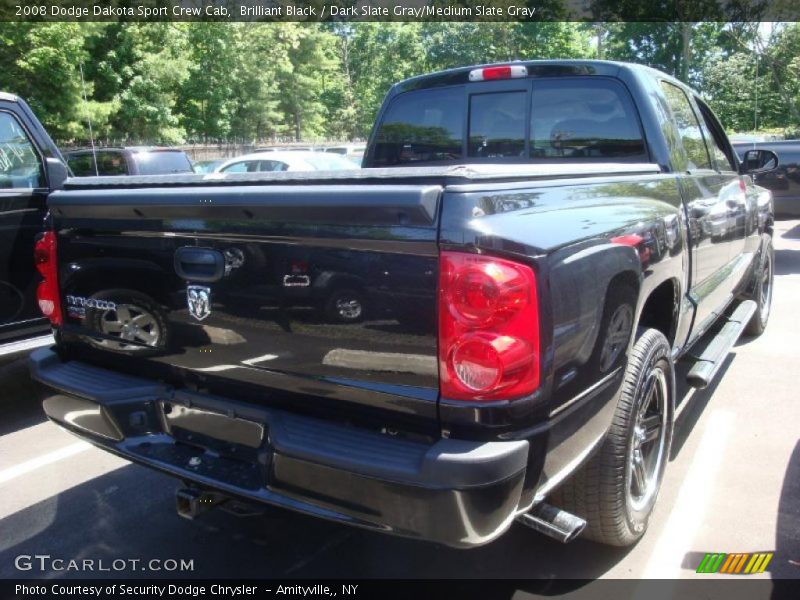 Brilliant Black / Dark Slate Gray/Medium Slate Gray 2008 Dodge Dakota Sport Crew Cab