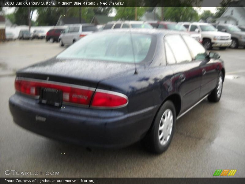 Midnight Blue Metallic / Medium Gray 2003 Buick Century Custom