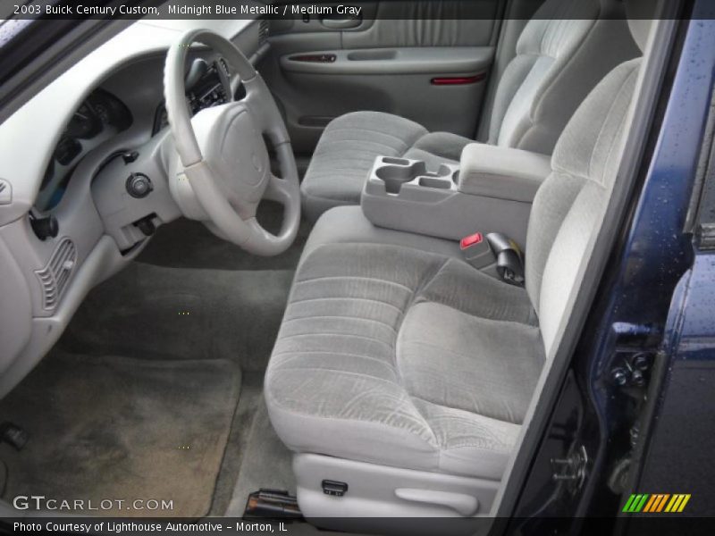 Midnight Blue Metallic / Medium Gray 2003 Buick Century Custom