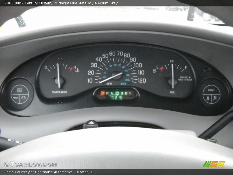 Midnight Blue Metallic / Medium Gray 2003 Buick Century Custom