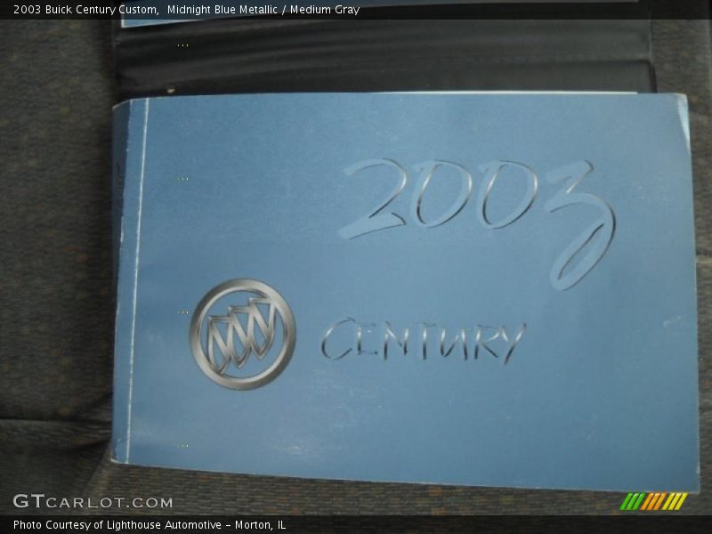 Midnight Blue Metallic / Medium Gray 2003 Buick Century Custom