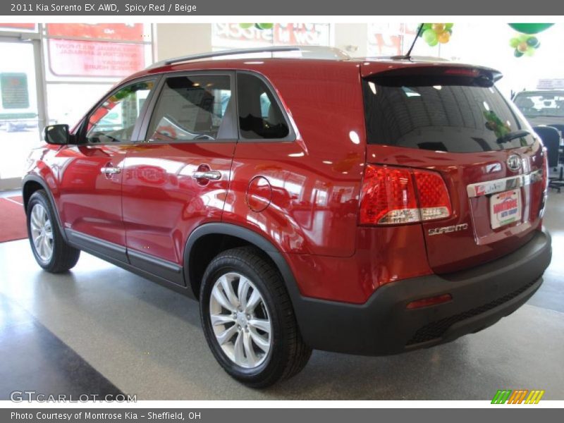 Spicy Red / Beige 2011 Kia Sorento EX AWD